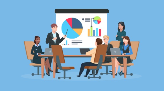 Computer training illustration